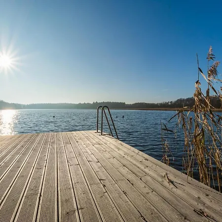 Holiday home Naturpark-5 Sterne Ferienhaus-kamin-sauna-see